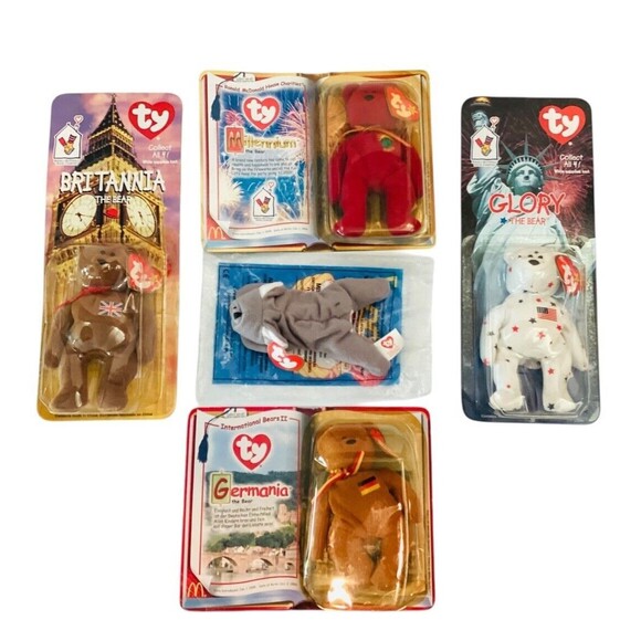 TY BEANIE BABIES LOT 5 Assorted McDonald House, Inter Bear,  Teenie Beanie Mel - Picture 3 of 13